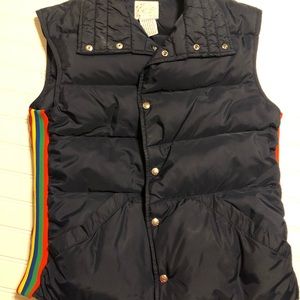 Vintage 70s Retro Roffe Navy blue rainbow